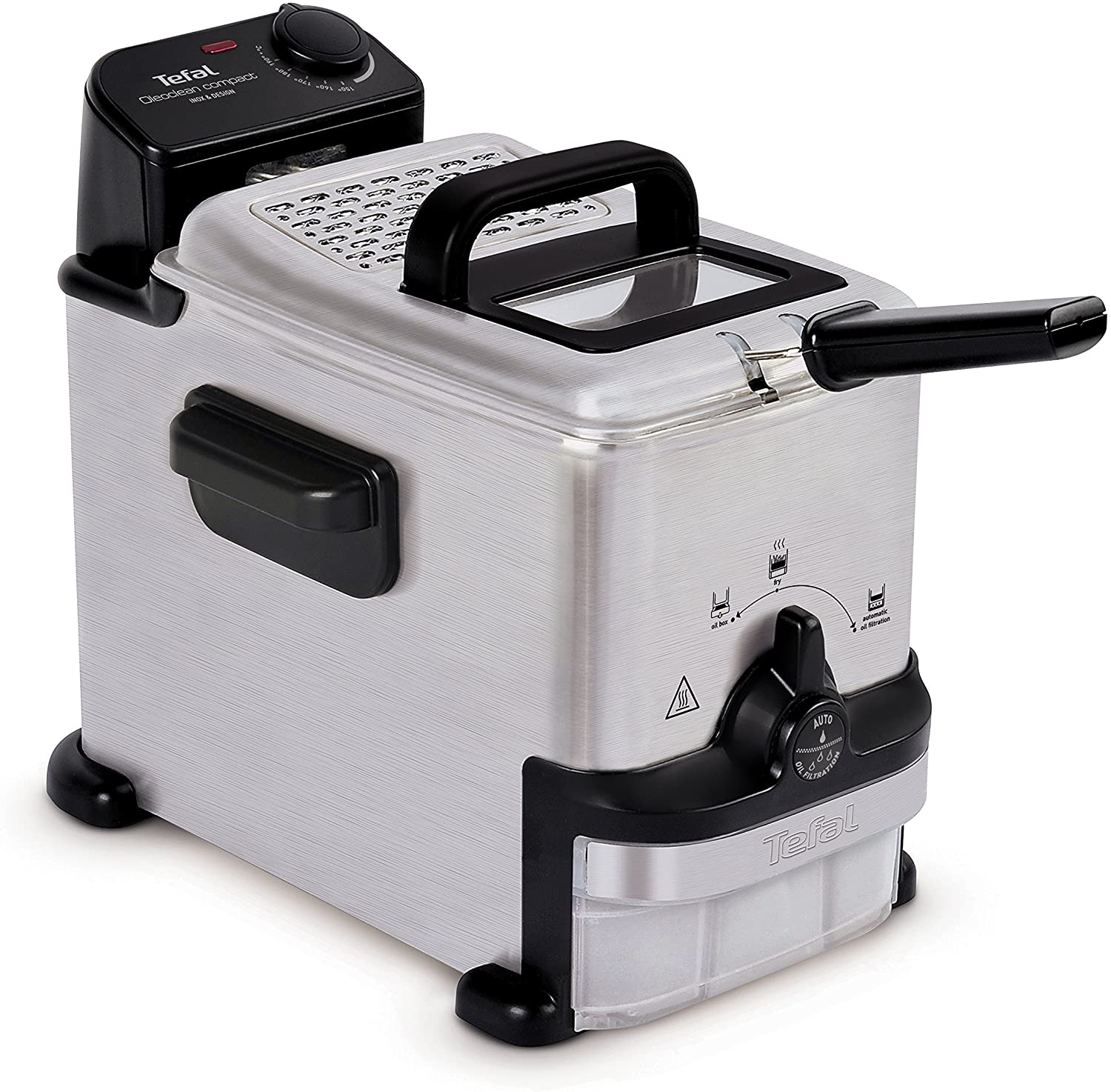 Tefal FR28 Oleo Clean Compact Deep Fryer - S/Steel  HBH